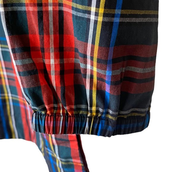 J.Crew Velvet Trimmed V Neck Tunic Size Sm Black Stewart Tartenl Crisp Popover - Picture 10 of 16